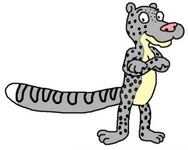 Snow leopard cartoon by David Twamley