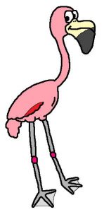 Flamingo cartoon by David Twamley