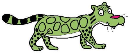 Clouded leopard cartoon by David Twamley