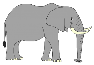 African elephant cartoon by David Twamley