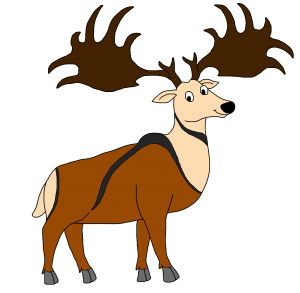 Megaloceros cartoon by David Twamley
