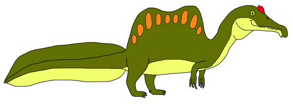 Spinosaurus cartoon by David Twamley